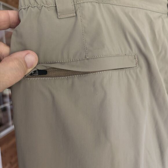 2 LL Bean Hiking Pant Men L Gray/Brown Stretch Waist Cargo Performance Gorpcore - Picture 8 of 11